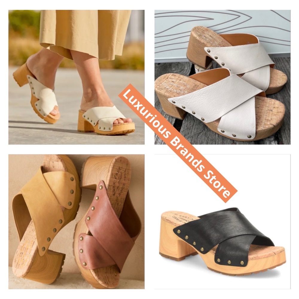 Kork-Ease White Mules Comfortable Clogs